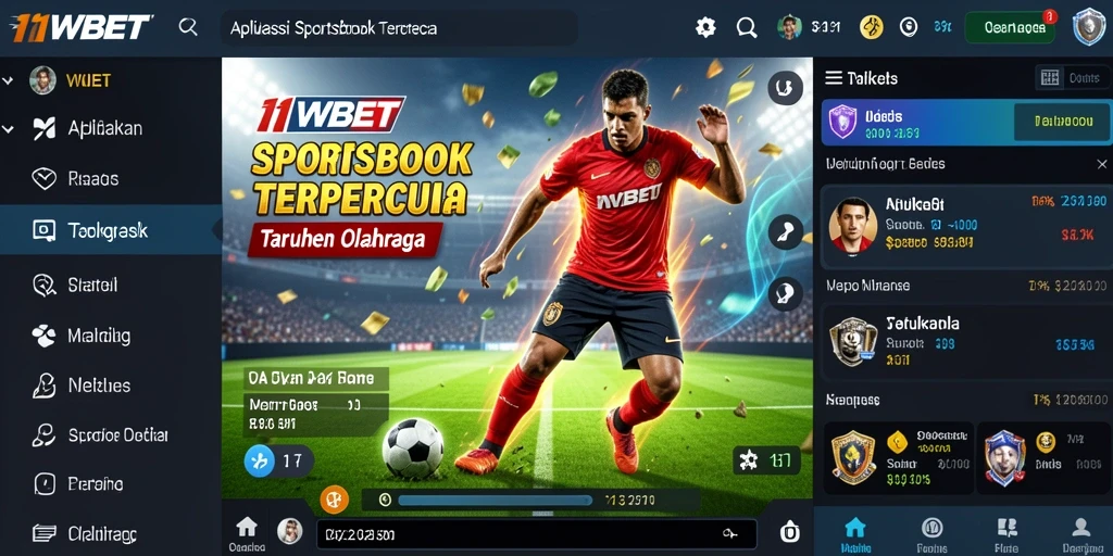Tampilan antarmuka pengguna 11WBET dengan opsi taruhan olahraga.
