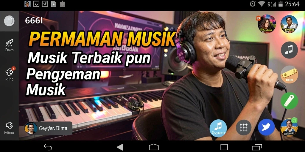 Tampilan gameplay 666I dengan berbagai lagu menarik dan interaktif.