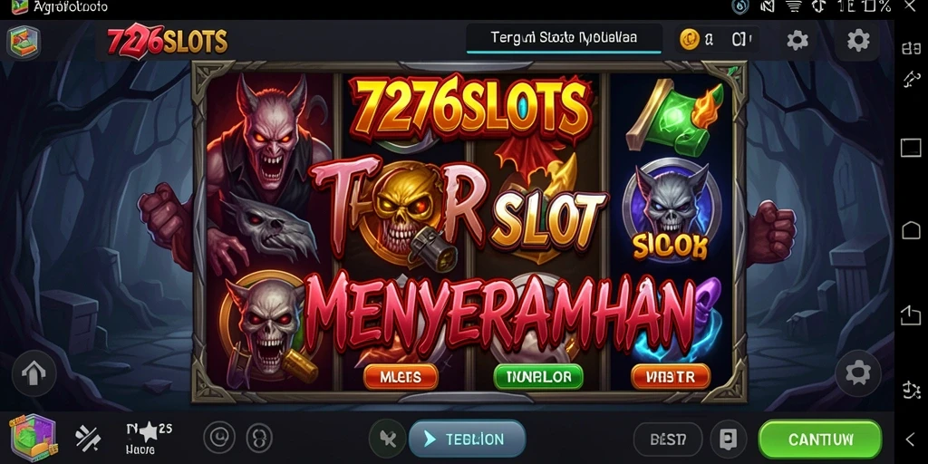 Tampilan gameplay menyeramkan dari 7276SLOTS dengan suasana mencekam.