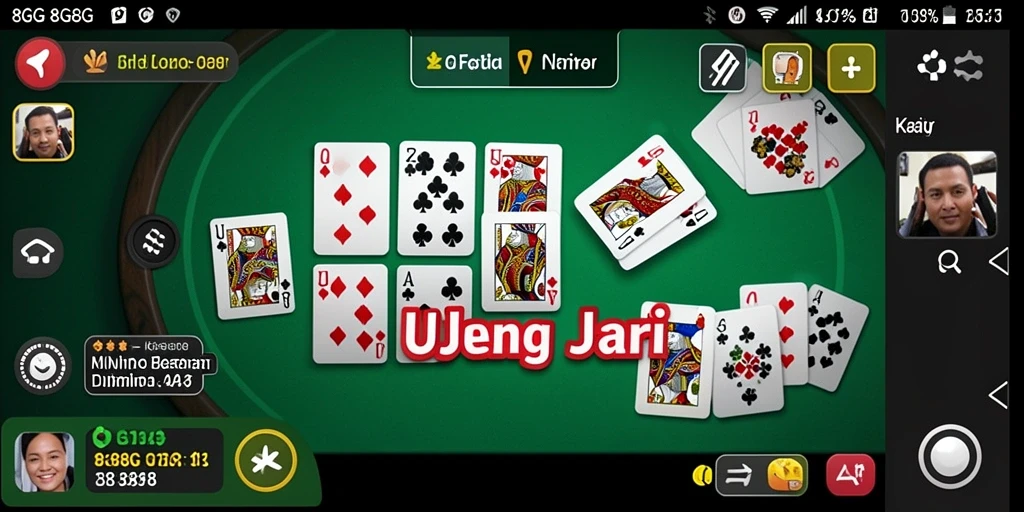 Screenshot gameplay yang menampilkan kegembiraan permainan Domino.