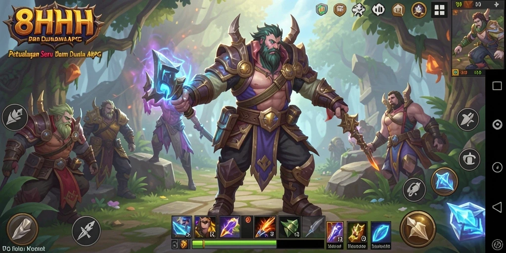 Gameplay ARPG yang penuh aksi dan petualangan seru.