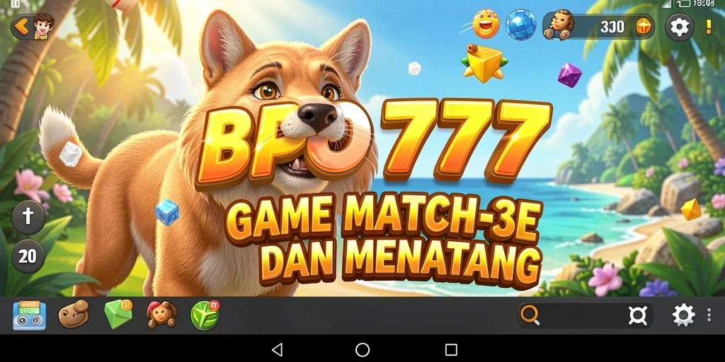 Tangkapan layar <strong>BPO777</strong> menunjukkan gameplay Match-3 yang seru.