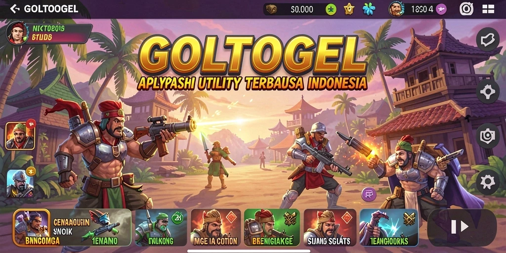 Tampilan utama GOLTOGEL yang menunjukkan fitur Utility yang kaya.