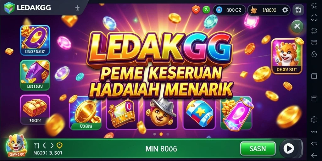 Gameplay menarik dan penuh warna di LEDAKGG dengan kesempatan menang besar.