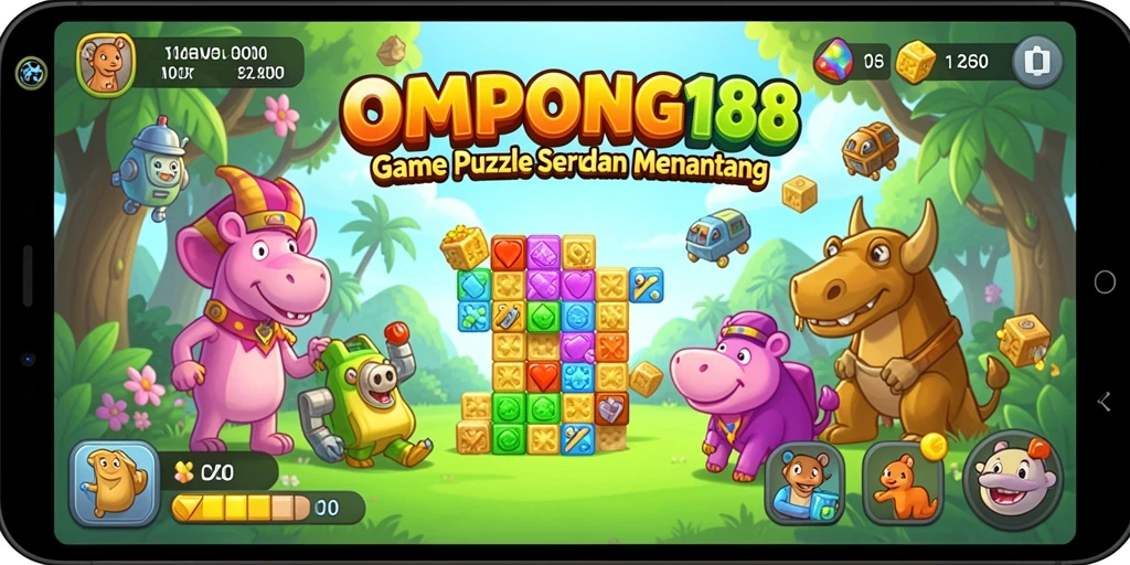 Screenshot gameplay OMPONG188 menampilkan tantangan Puzzle yang menarik.