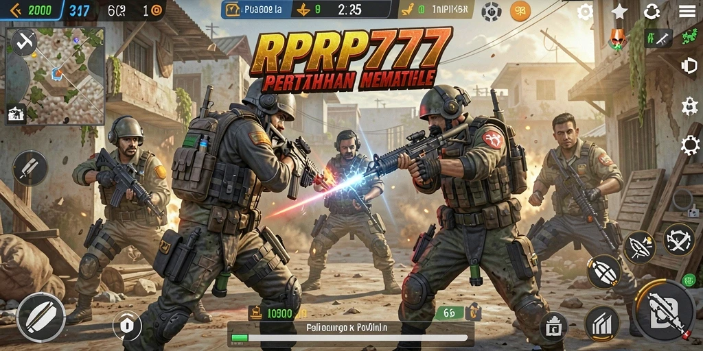 Tampilan gameplay RPRP777 yang seru dan menegangkan di arena Battle Royale.