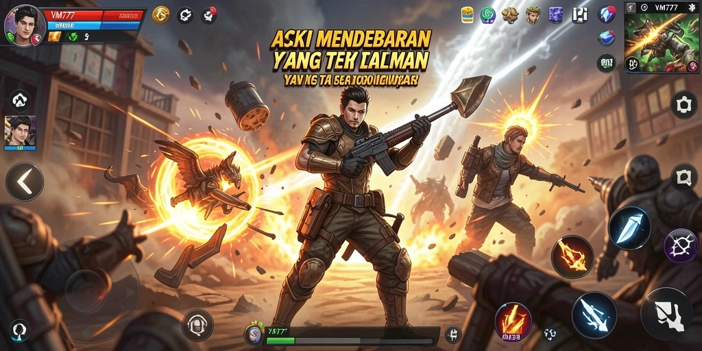 Menampilkan aksi seru dalam gameplay yang menarik di VM777.