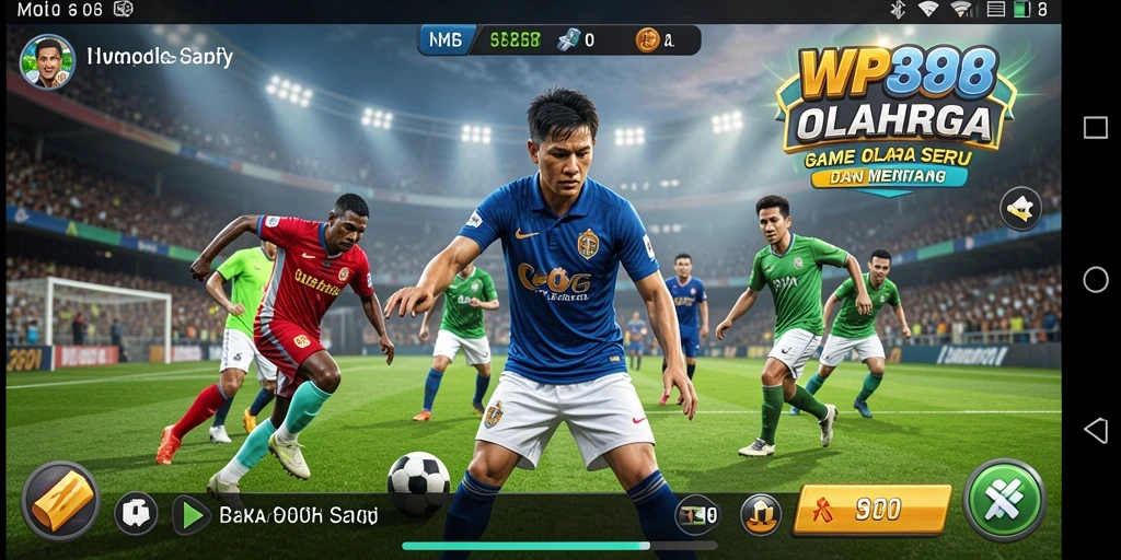 Tangkapan layar permainan WP888 menampilkan aksi seru olahraga yang kompetitif.