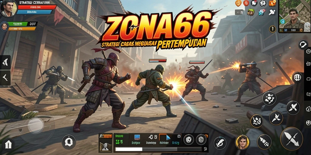 Tangkapan layar menunjukkan pertempuran strategi yang mendebarkan di ZONA66.